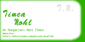 timea mohl business card